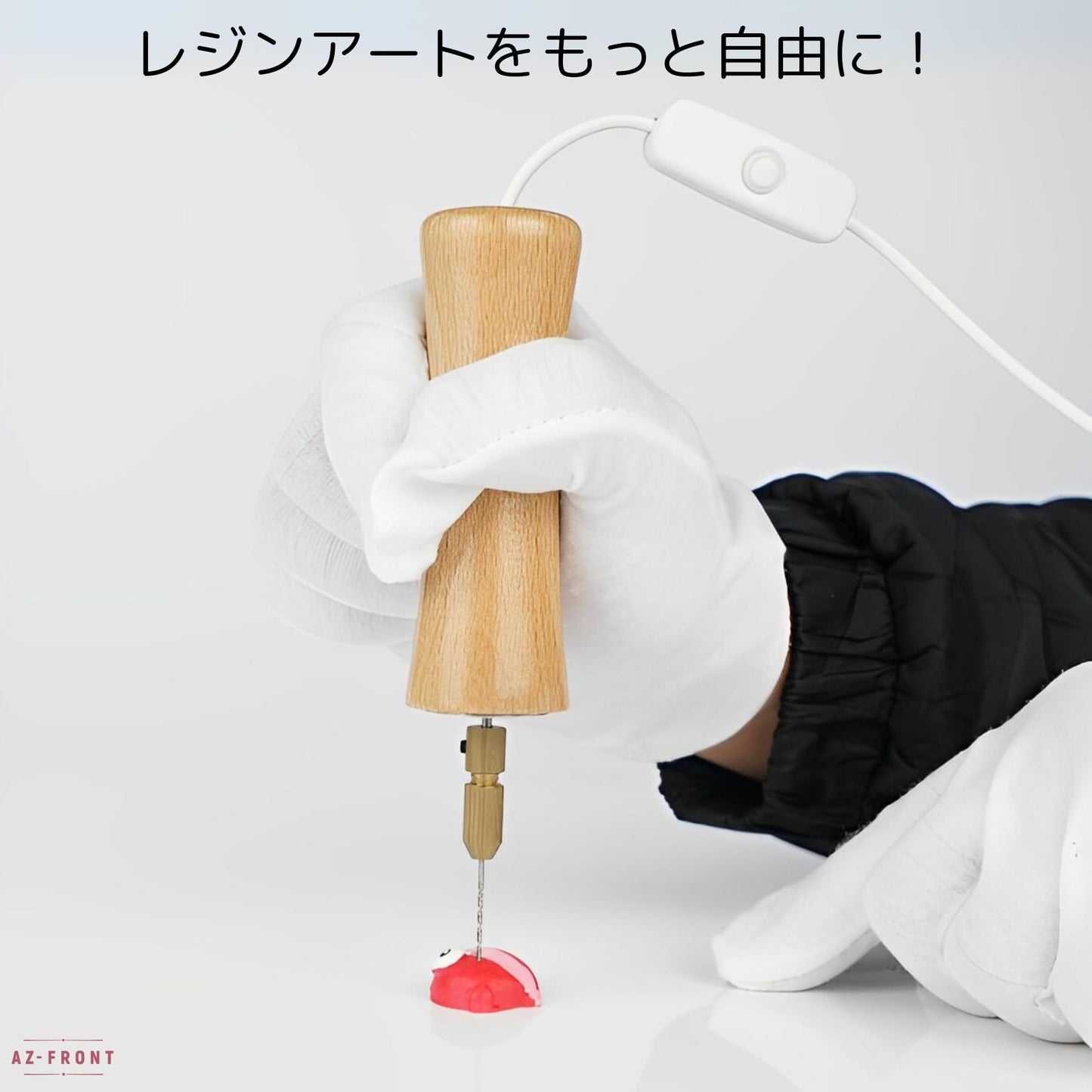 AZ-FRONT USB電動ピンバイス セット ミニドリル 研磨 彫刻 切削 DIYツールキット 各種ビット付き