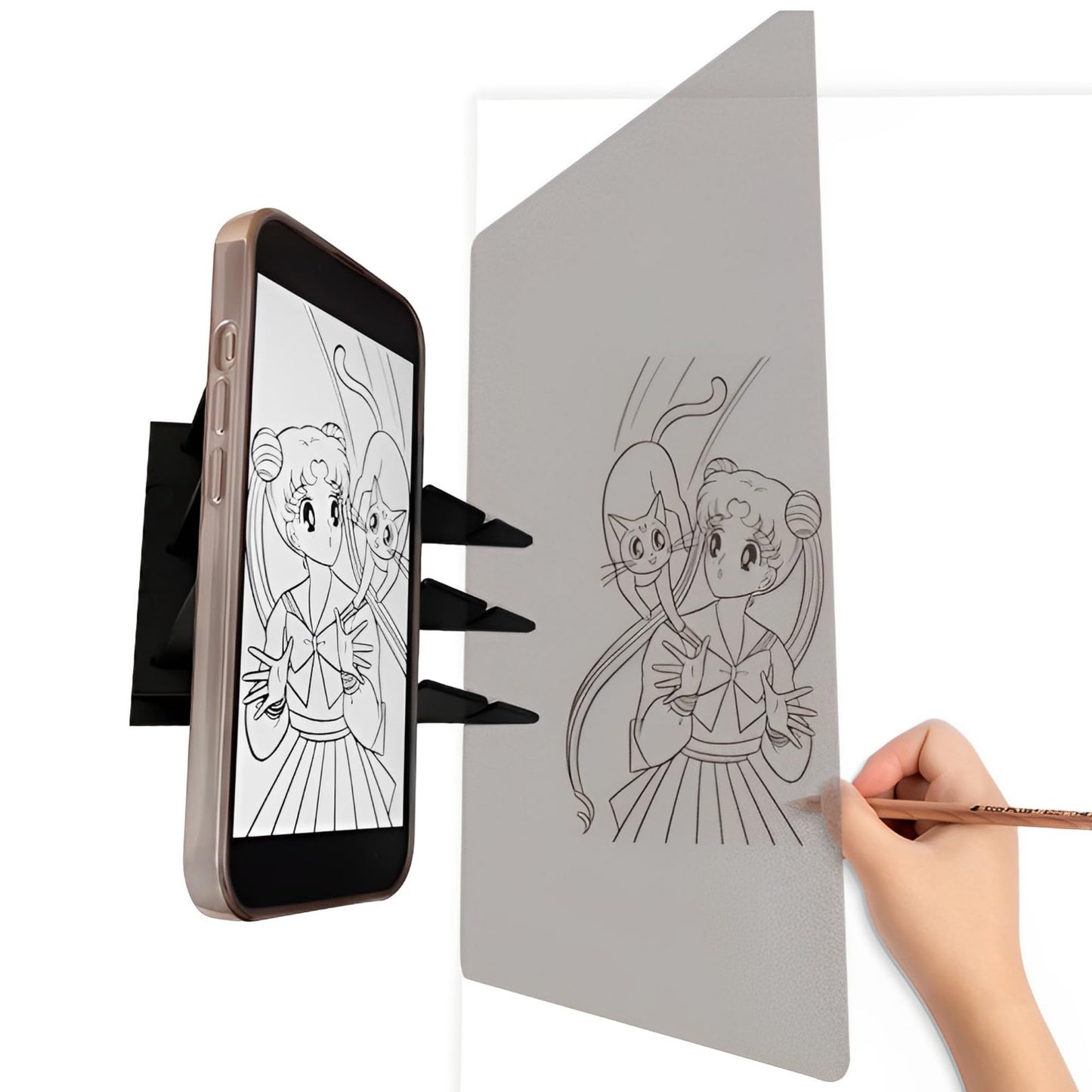 AZ-FRONT 光学お絵かきトレース台 スマートフォン タブレット対応 描画 スケッチ支援ツール アニメ イラスト制作向け