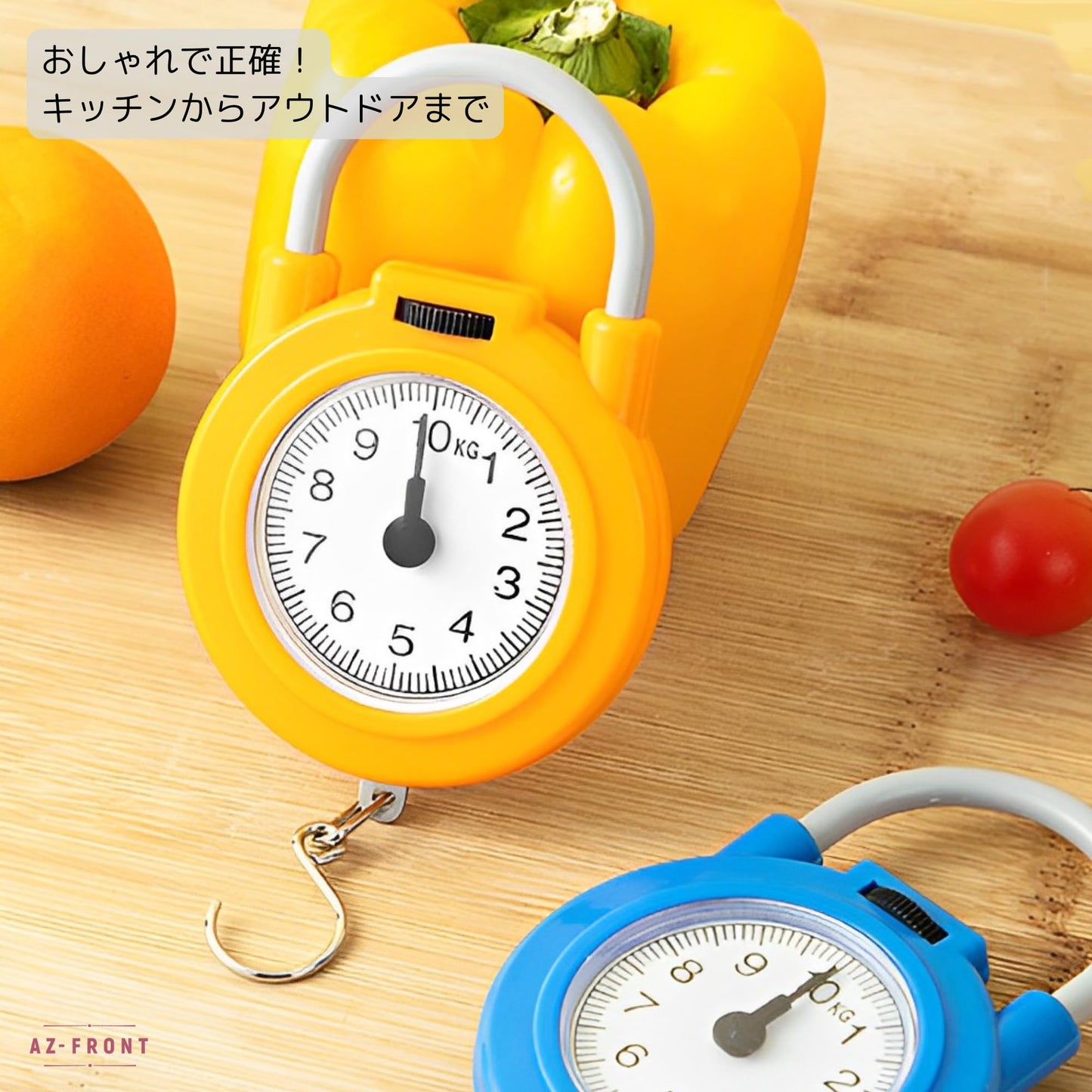 AZ-FRONT 携帯型ばねばかり 最大計量10kg 吊り下げ式デザイン 吊りはかり 釣り用計量器 ポータブルラゲッジスケール