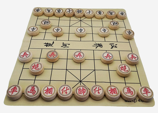 AZ-FRONT 中国将棋 折りたたみ 木製駒 皮製将棋盤 シャンチー